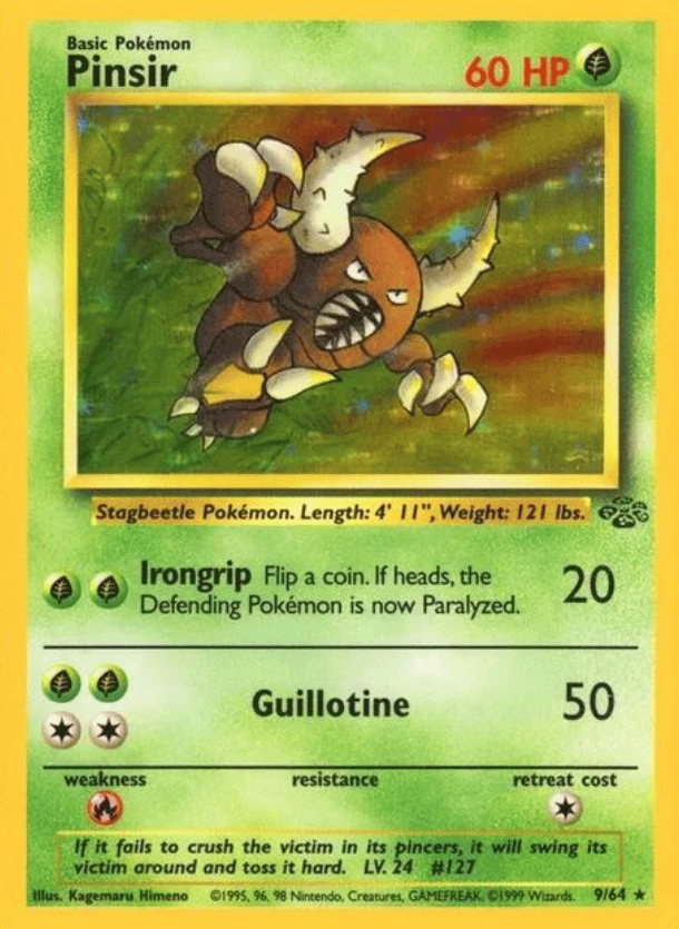 Pinsir (9) Jungle 09/64 Holo Rare Pokemon