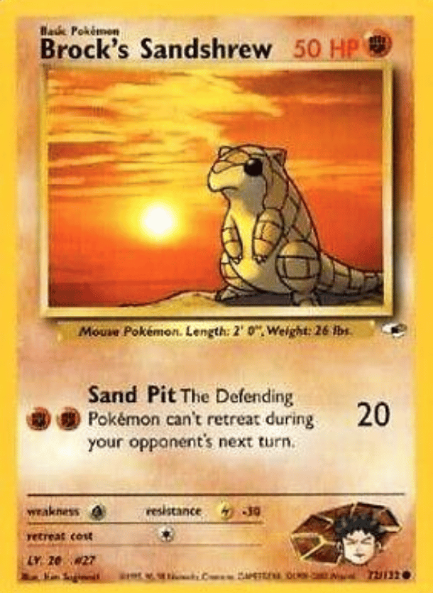 Brock's Sandshrew (72) Gym Heroes 072/132 Common Pokemon
