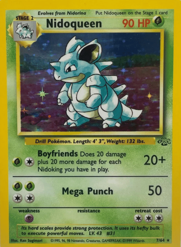 Nidoqueen (7) Jungle 07/64 Holo Rare Pokemon