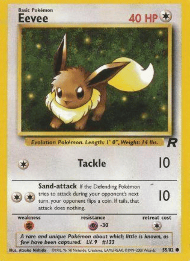 Eevee Team Rocket 55/82 Common Pokemon