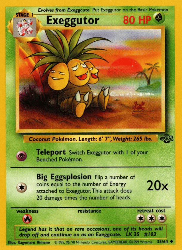 Exeggutor Jungle 35/64 Uncommon Pokemon