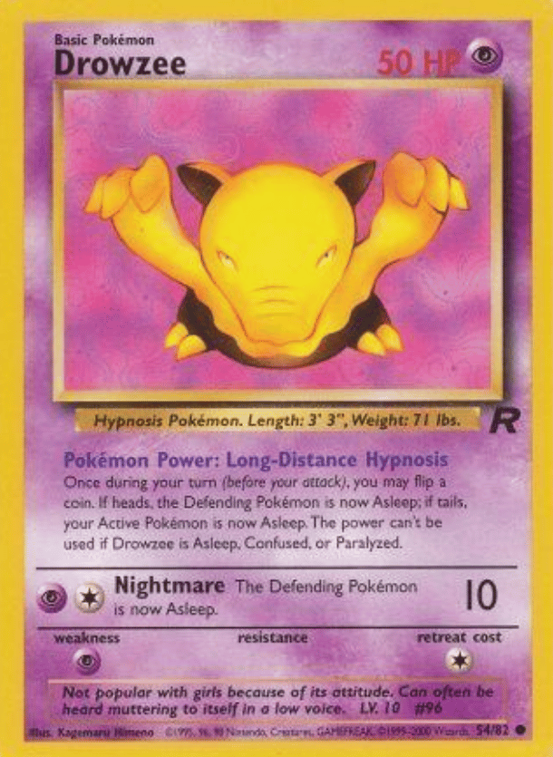 Drowzee Team Rocket 54/82 Common Pokemon