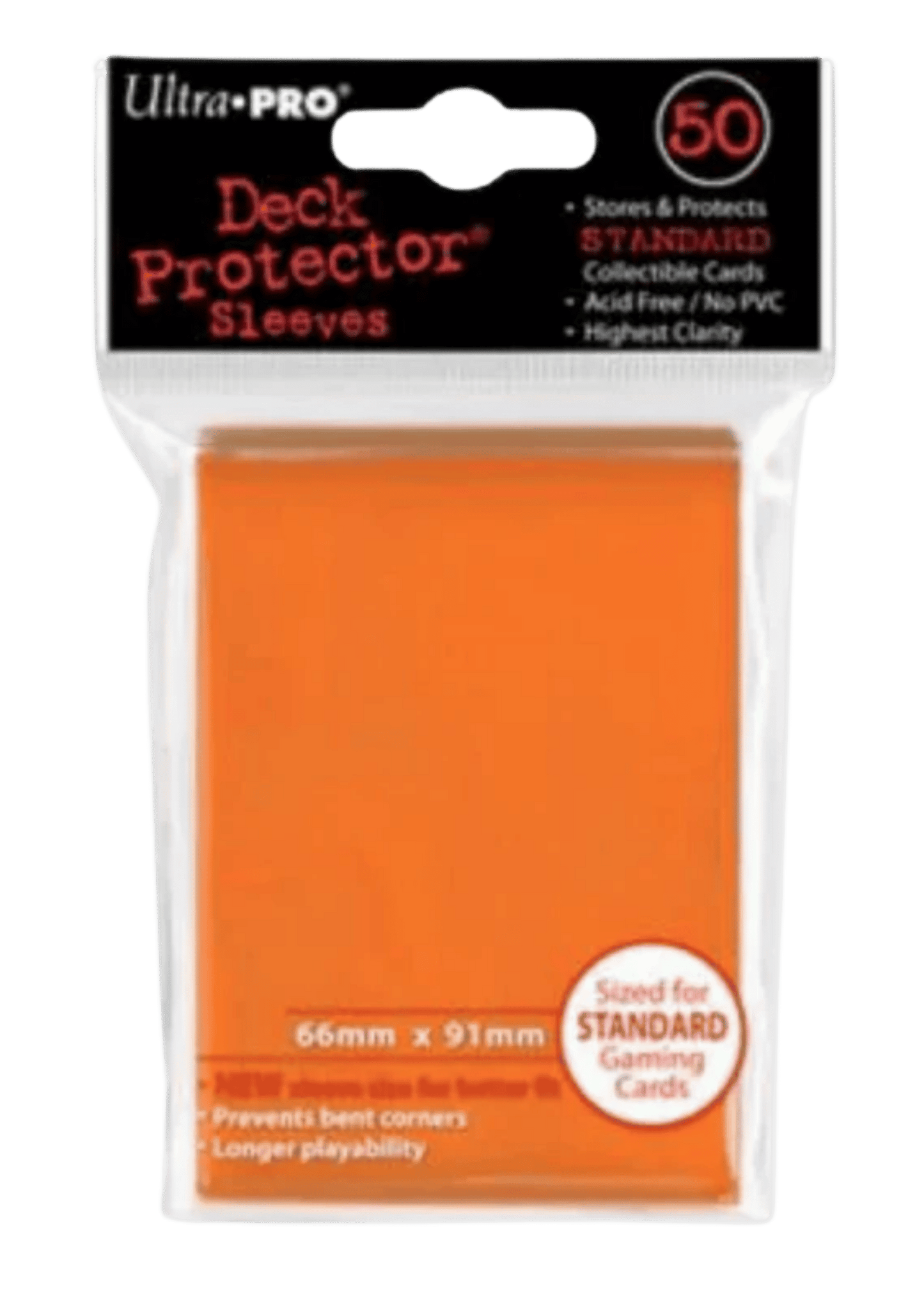 Standard Deck Protectors – Orange (50-Pack) | TCG