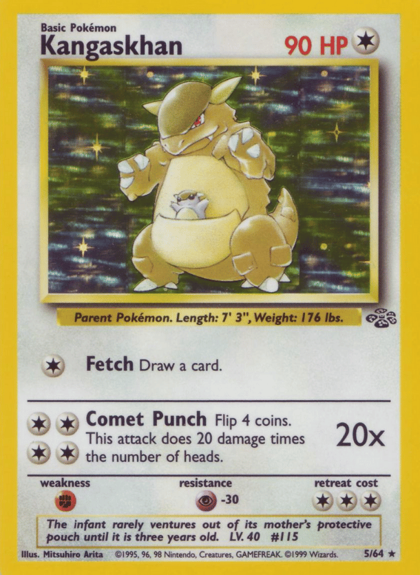 Kangaskhan (5) Jungle 05/64 Holo Rare Pokemon