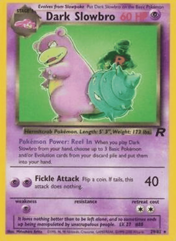 Dark Slowbro (29) Team Rocket 29/82 Rare Pokemon