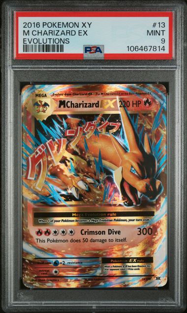 Pokémon XY Evolutions 2016 #13 M Charizard EX PSA 9 Mint