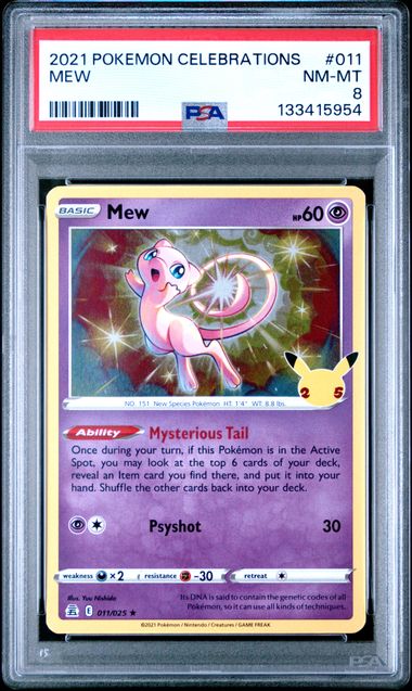 Pokémon Celebrations 2021 #011 Mew PSA 8 NM‑MT