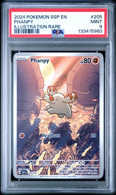 Pokémon Surging Sparks 2024 #205 Phanpy Illustration Rare PSA 9 Mint