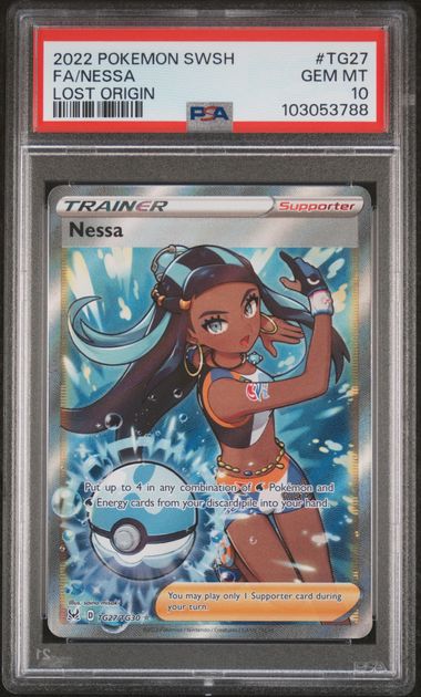Pokémon Lost Origin 2022 TG27 Nessa Full Art PSA 10 Gem Mint