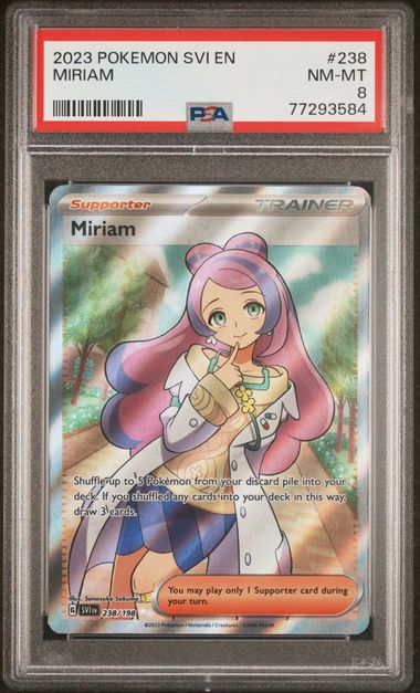 Pokémon Scarlet & Violet 2023 #238 Miriam Ultra Rare PSA 8 NM‑MT