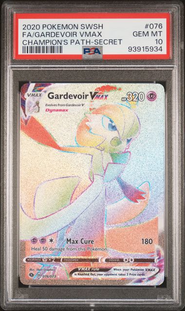 2020 Pokémon Sword & Shield Champion’s Path #076 Gardevoir VMAX Secret – PSA 10 Gem Mint