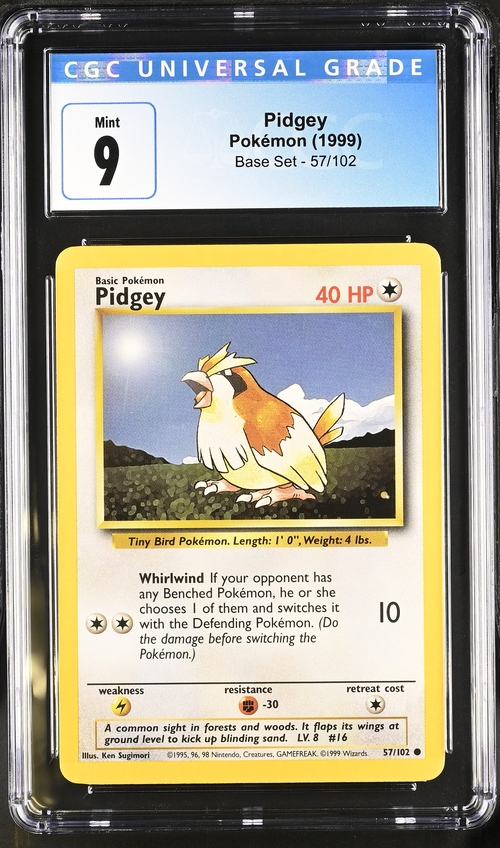 Pidgey 57/102 Base Set CGC 9 Pokémon Card