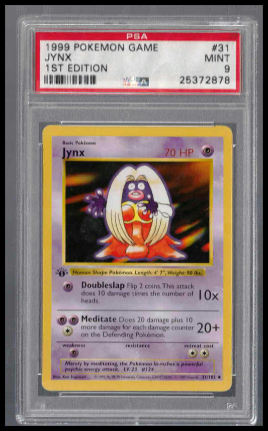 Pokémon Base Set 1999 #31 Jynx 1st Edition PSA 9 Mint