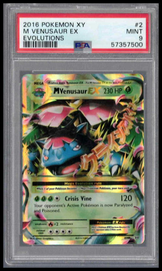Pokémon XY Evolutions 2016 #2 M Venusaur EX PSA 9 Mint