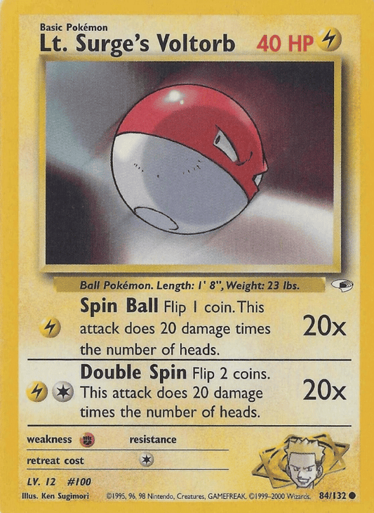 Lt. Surge's Voltorb Gym Heroes 084/132 Common Pokemon