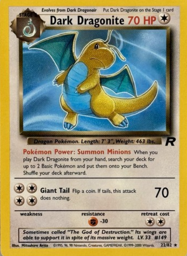 Dark Dragonite (22) Team Rocket 22/82 Rare Pokemon