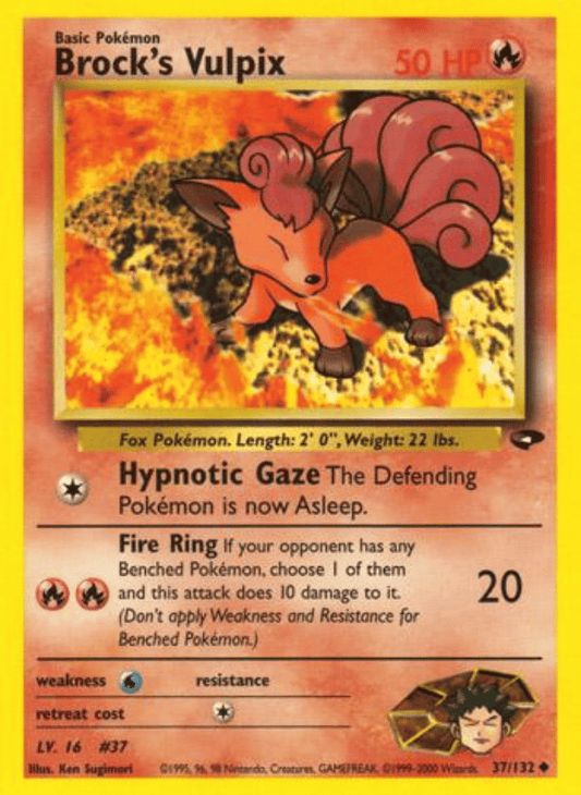 Brock's Vulpix Gym Challenge 037/132 Uncommon Pokemon