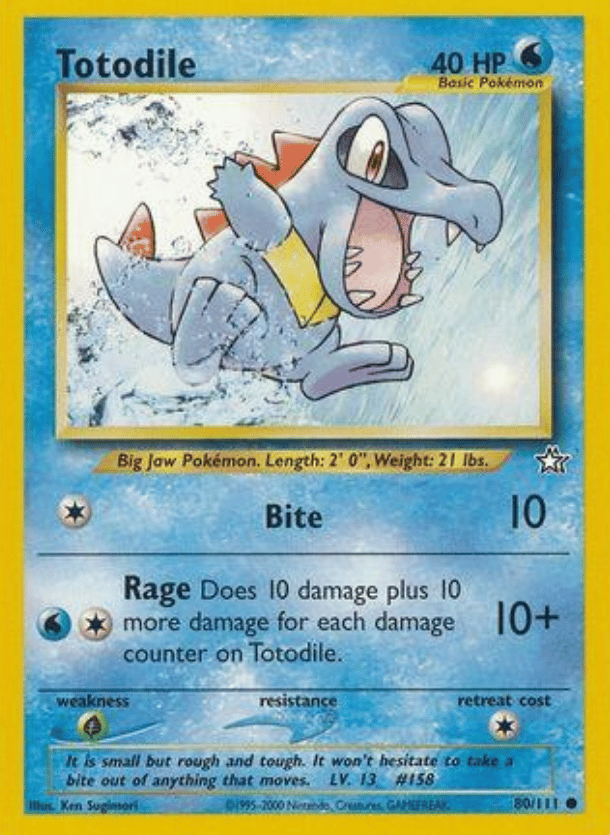 Totodile (80) Neo Genesis 080/111 Common Pokemon