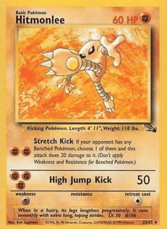 Hitmonlee (22) Fossil 22/62 Rare Pokemon