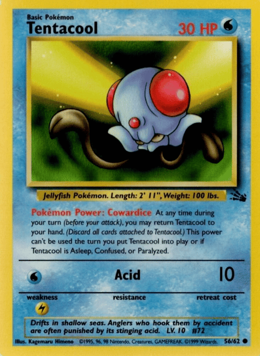 Tentacool Fossil 56/62 Common Pokemon