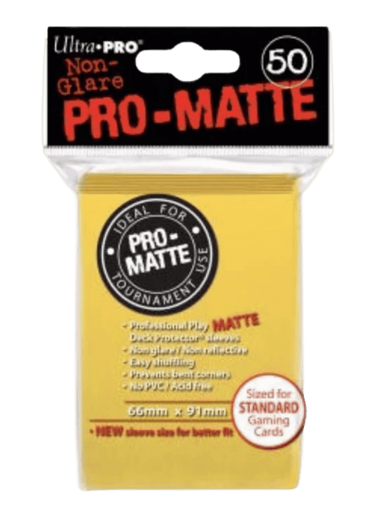 Pro-Matte Deck Protectors – Yellow (50-Pack) | TCG