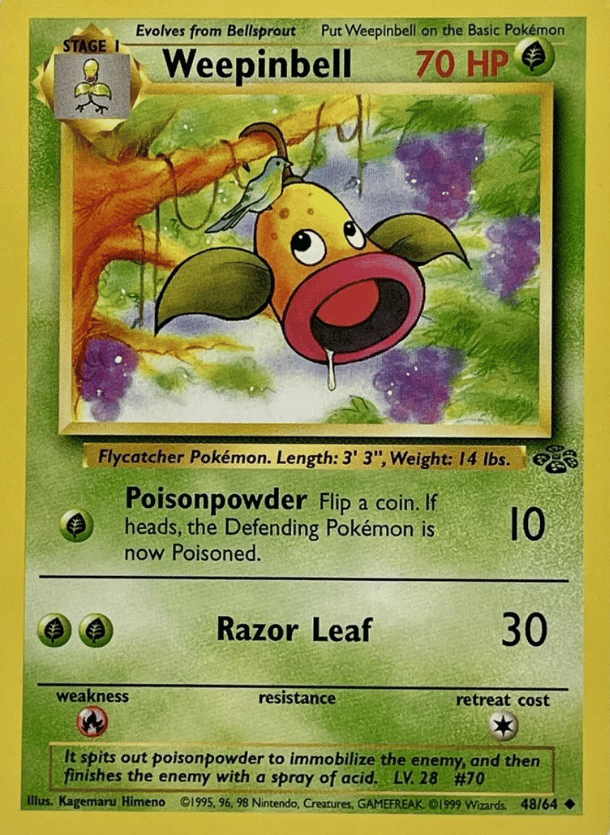 Weepinbell Jungle 48/64 Uncommon Pokemon