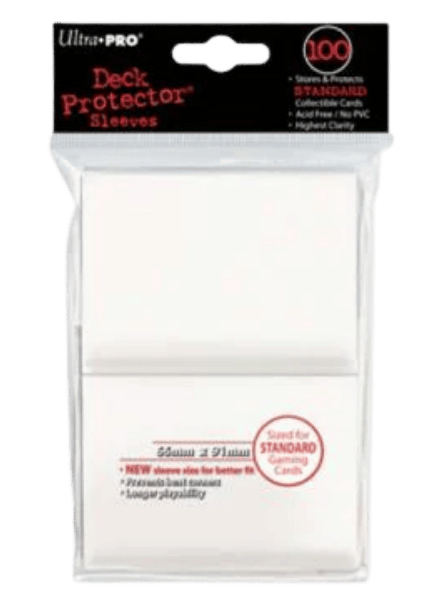 Standard Deck Protectors White 100-Pack | Las Vegas TCG Store