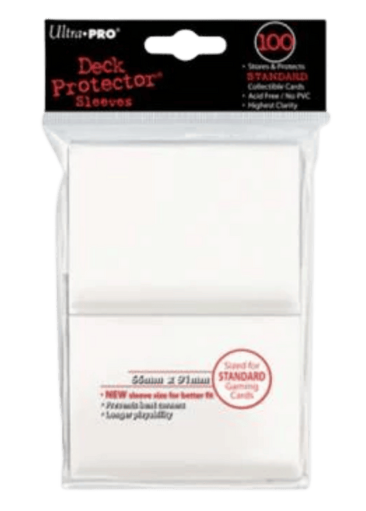 Standard Deck Protectors White 100-Pack | Las Vegas TCG Store