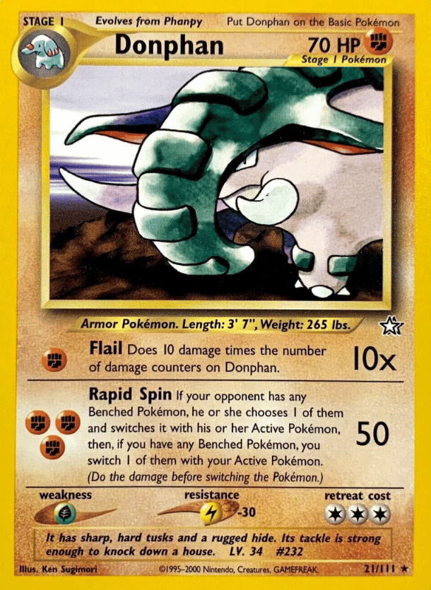 Donphan Neo Genesis 021/111 Rare Pokemon