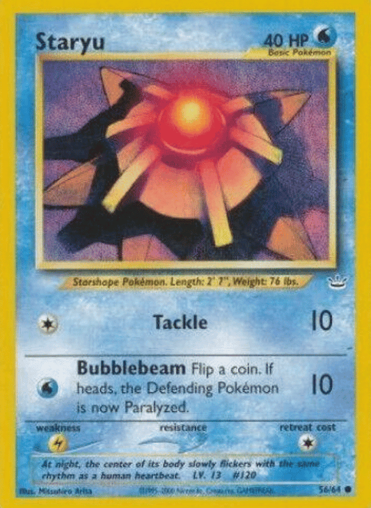 Staryu Neo Revelation 56/64 Common Pokemon