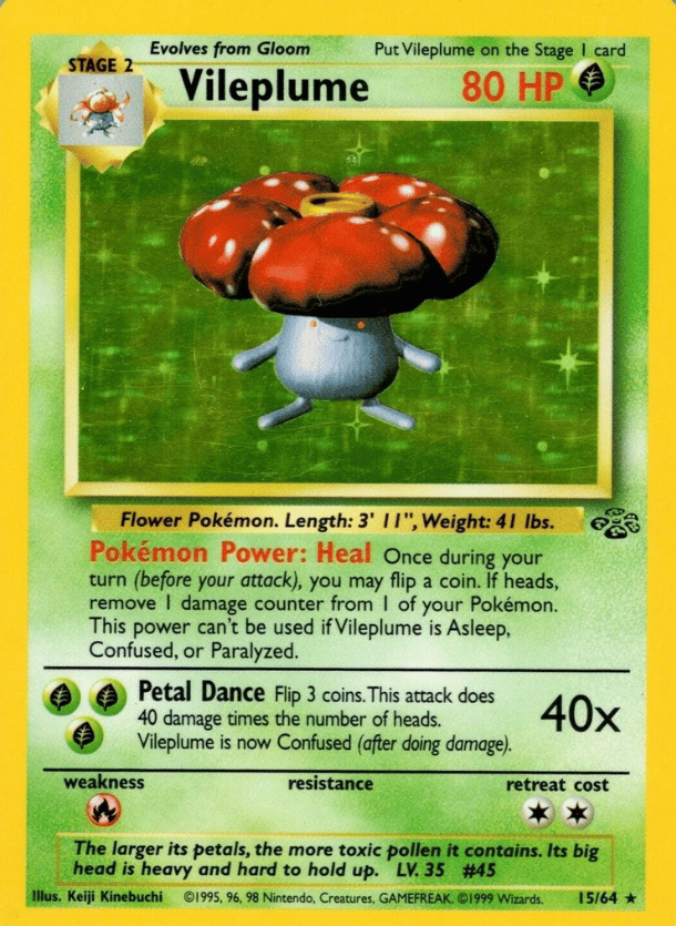 Vileplume (15) Jungle 15/64 Holo Rare Pokemon