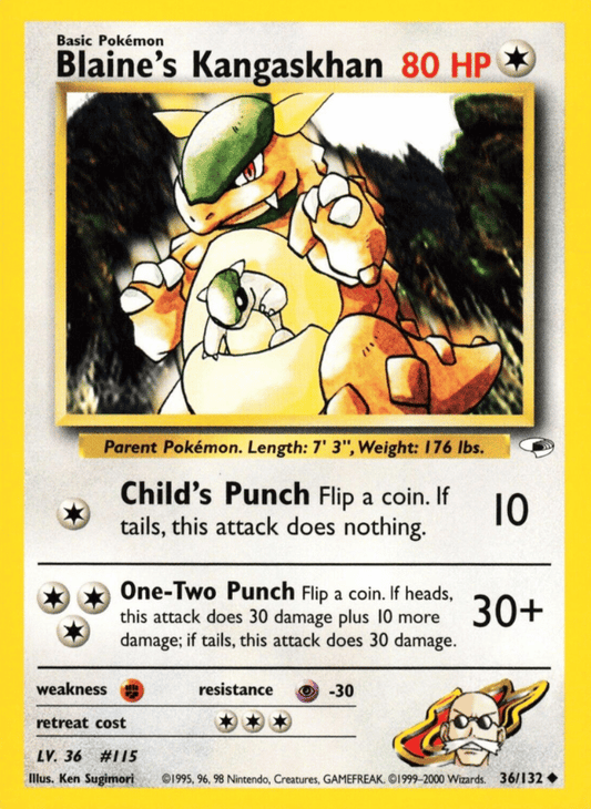 Blaine's Kangaskhan Gym Heroes 036/132 Uncommon Pokemon