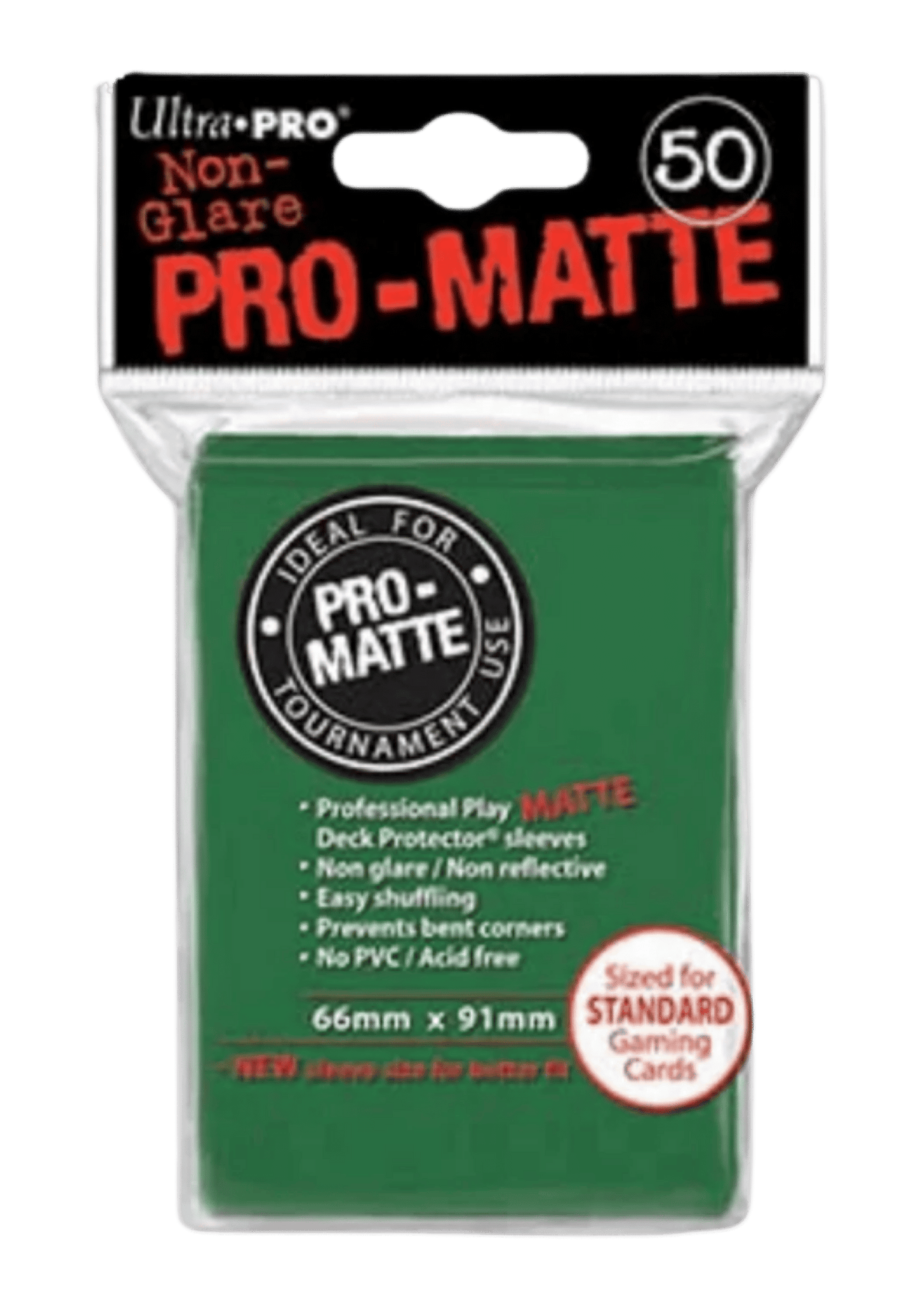 Pro-Matte Deck Protectors – Green (50-Pack) | TCG