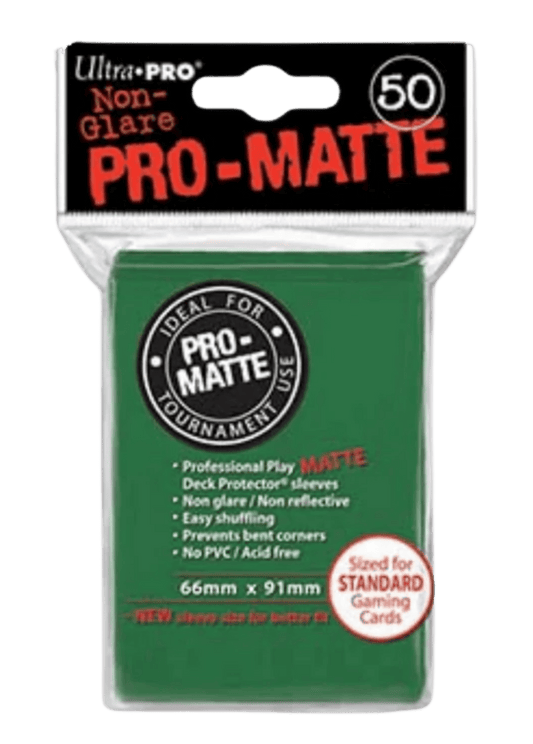Pro-Matte Deck Protectors – Green (50-Pack) | TCG