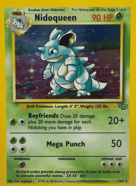 Nidoqueen (7) Jungle 07/64 Holo Rare Pokemon