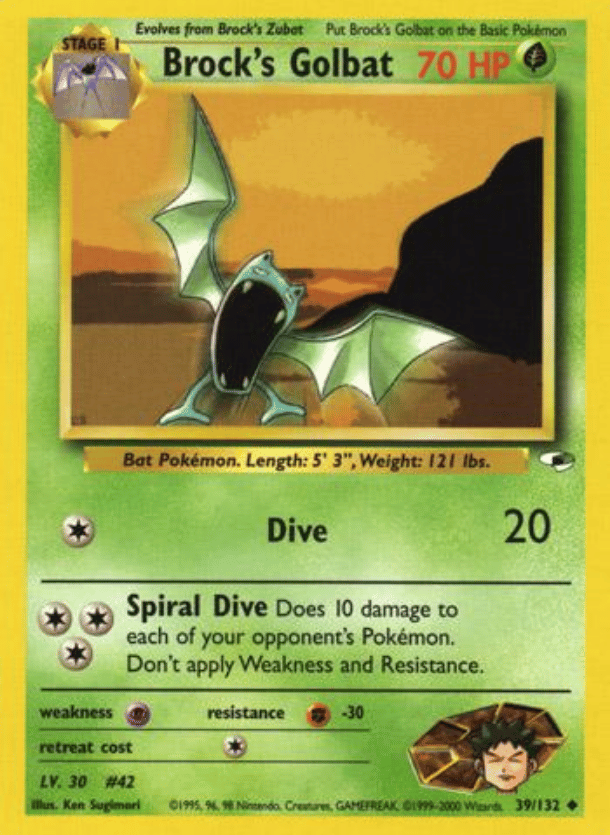 Brock's Golbat Gym Heroes 039/132 Uncommon Pokemon