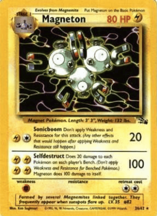 Magneton (26) Fossil 26/62 Rare Pokemon