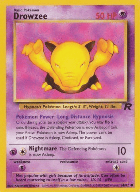 Drowzee Team Rocket 54/82 Common Pokemon