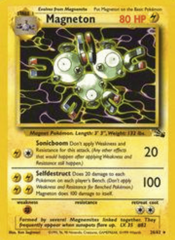 Magneton (11) Fossil 11/62 Holo Rare Pokemon