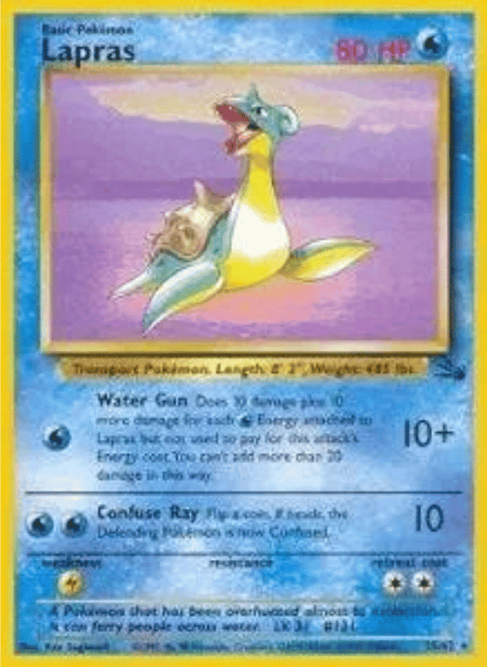Lapras (25) Fossil 25/62 Rare Pokemon