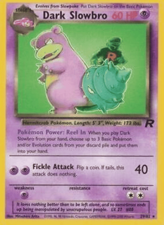 Dark Slowbro (29) Team Rocket 29/82 Rare Pokemon
