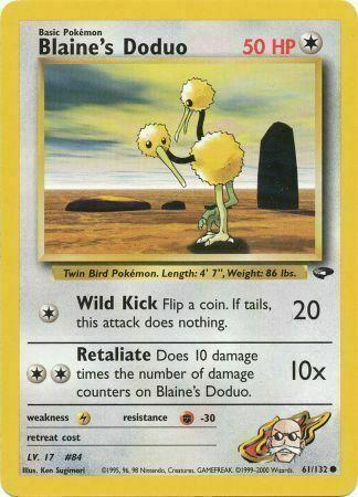 Blaine's Doduo Gym Challenge 061/132 Common Pokemon